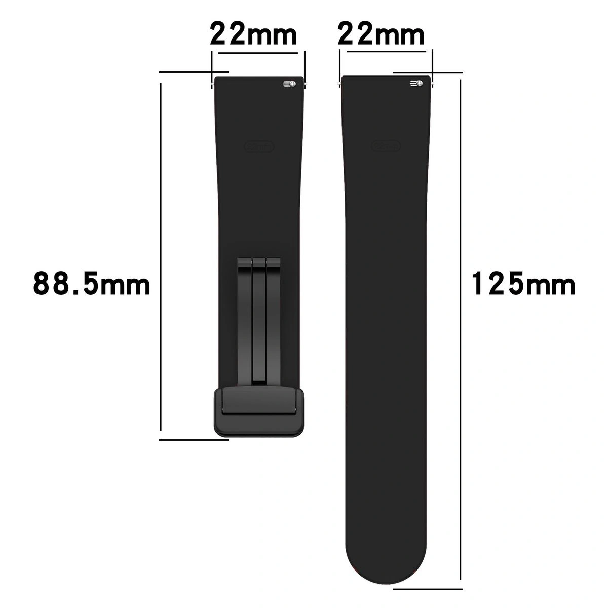 Kryt Bizon Strap Watch Silicone 22 mm black