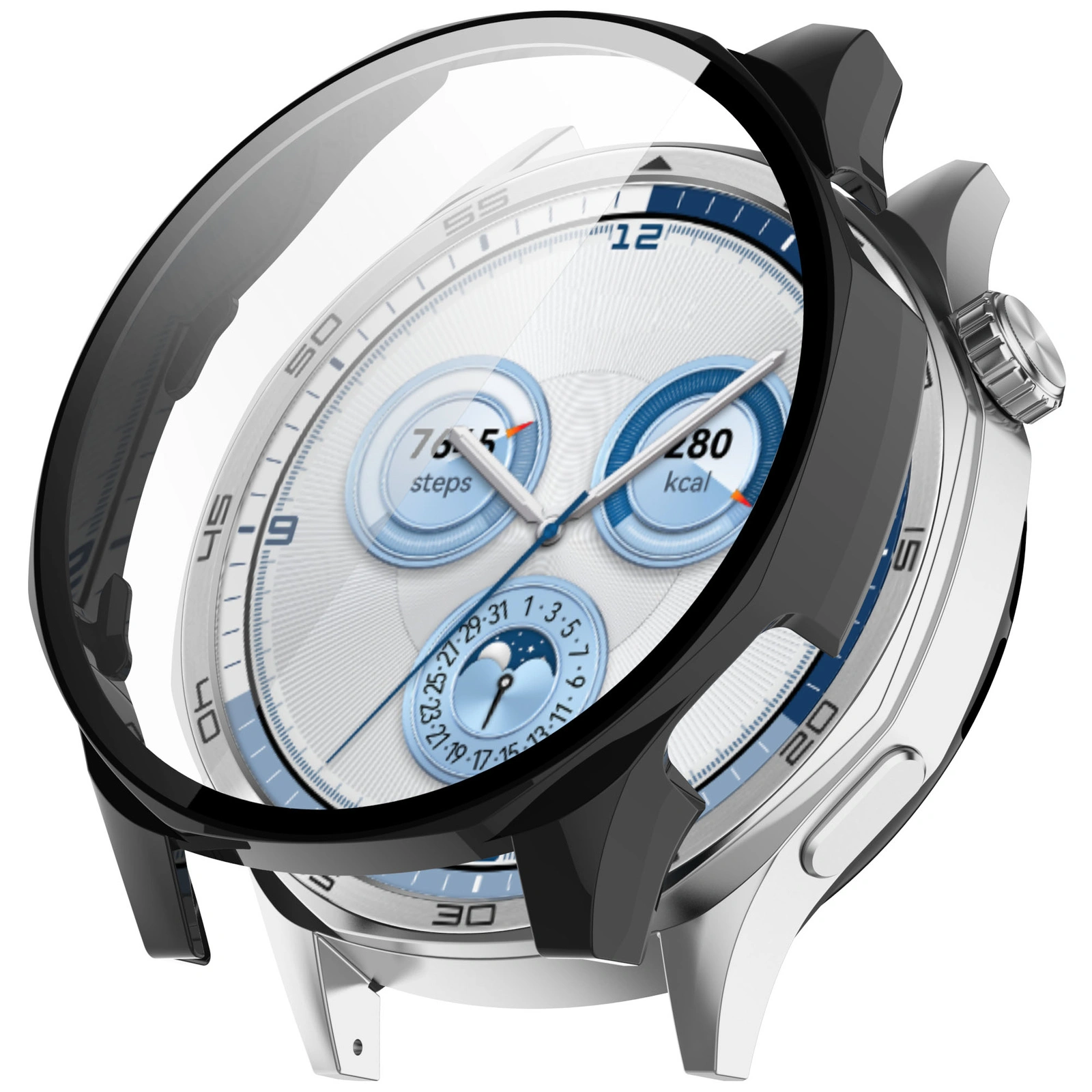 Kryt Bizon Case+Glass Watch Huawei Watch GT 5 46 mm black