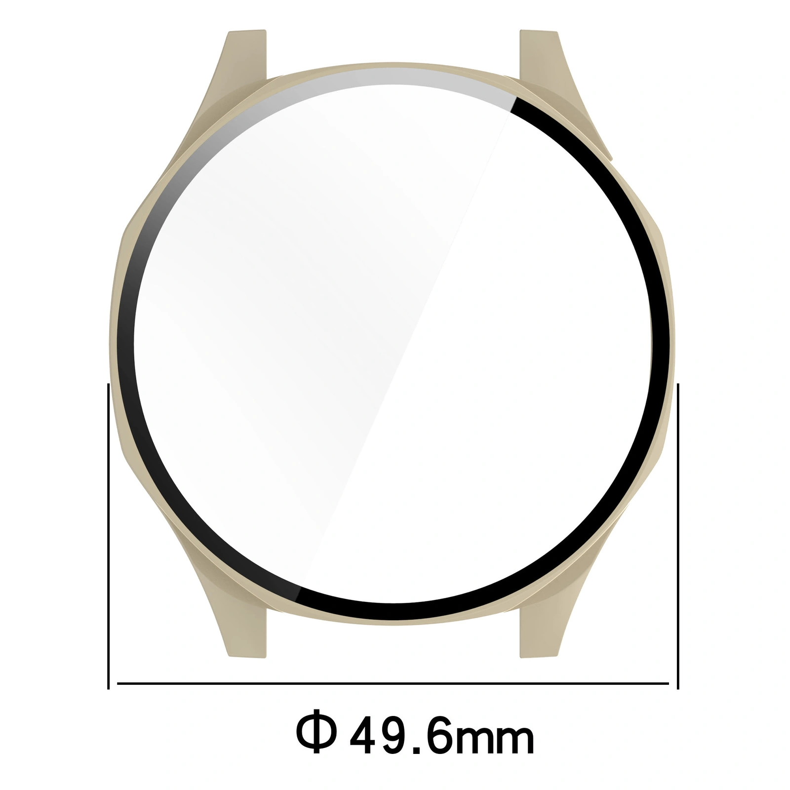 Kryt Bizon Case+Glass Watch Huawei Watch GT 5 46 mm beige