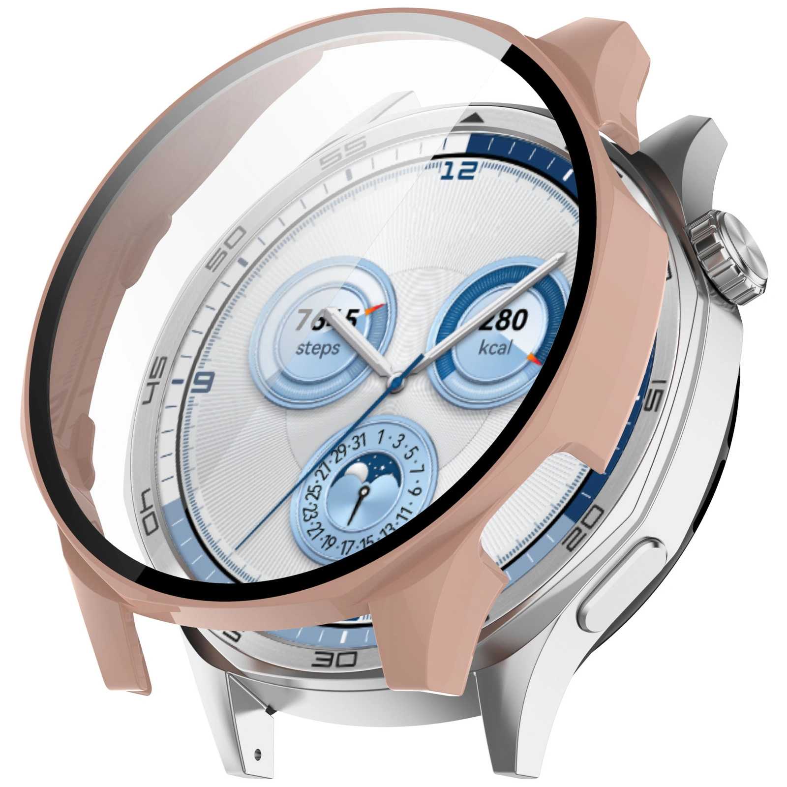 Kryt Bizon Case+Glass Watch Huawei Watch GT 5 46 mm pink