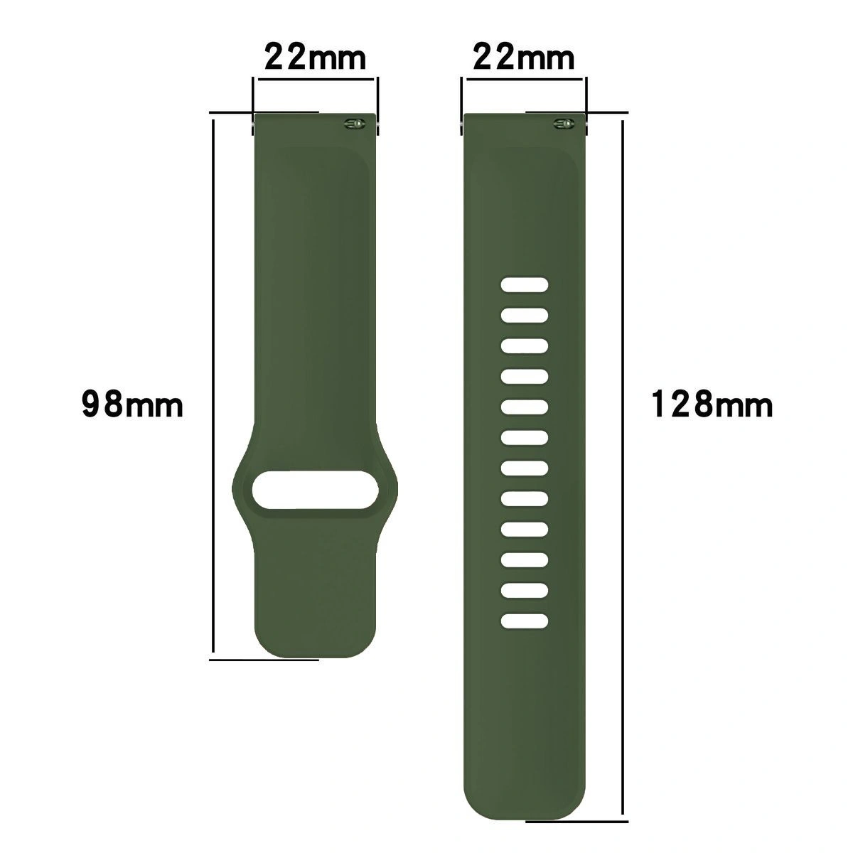 Kryt Bizon Strap Watch Silicone Xiaomi Redmi Watch 5 Lite / 5 Active dark green