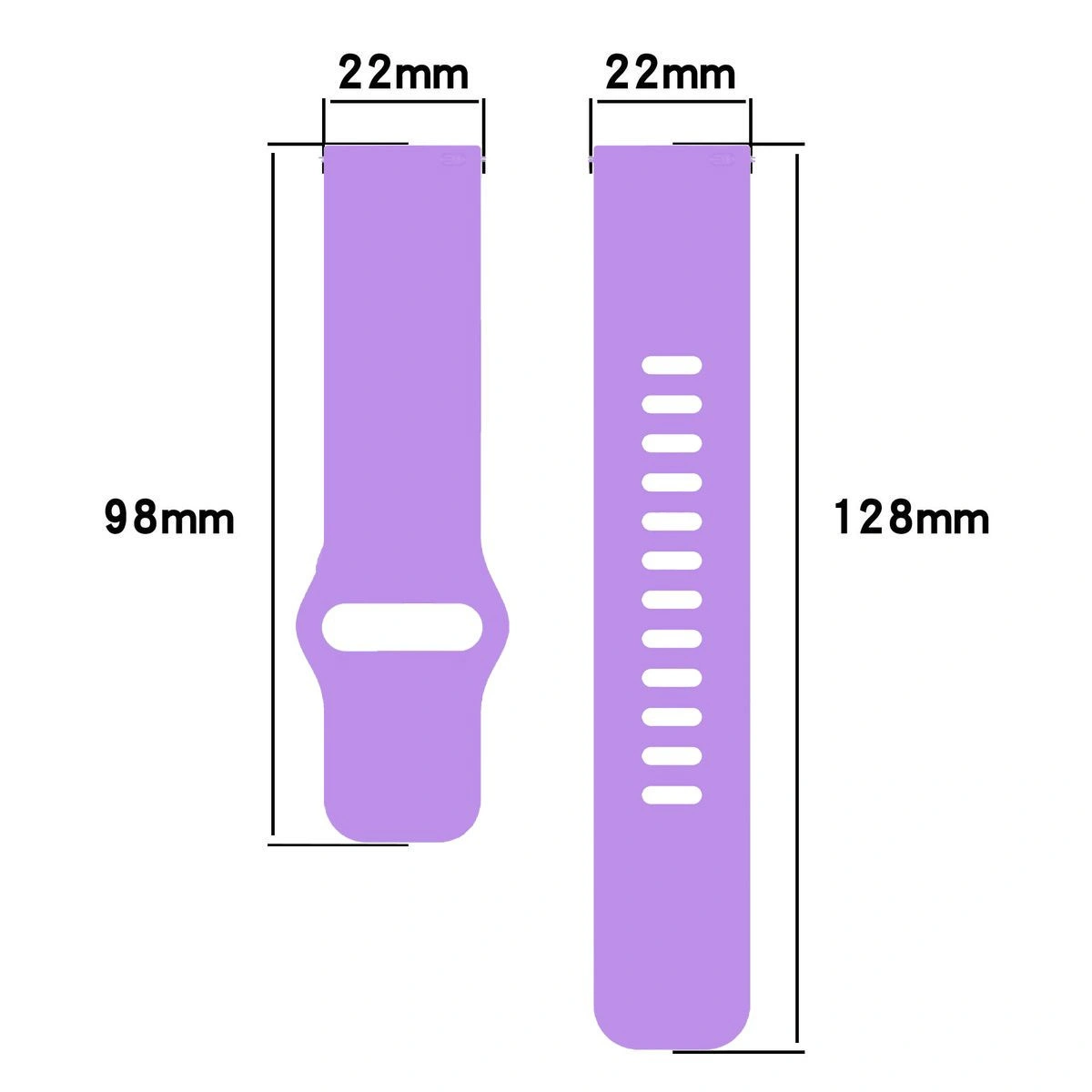 Kryt Bizon Strap Watch Silicone Xiaomi Redmi Watch 5 Lite / 5 Active purple