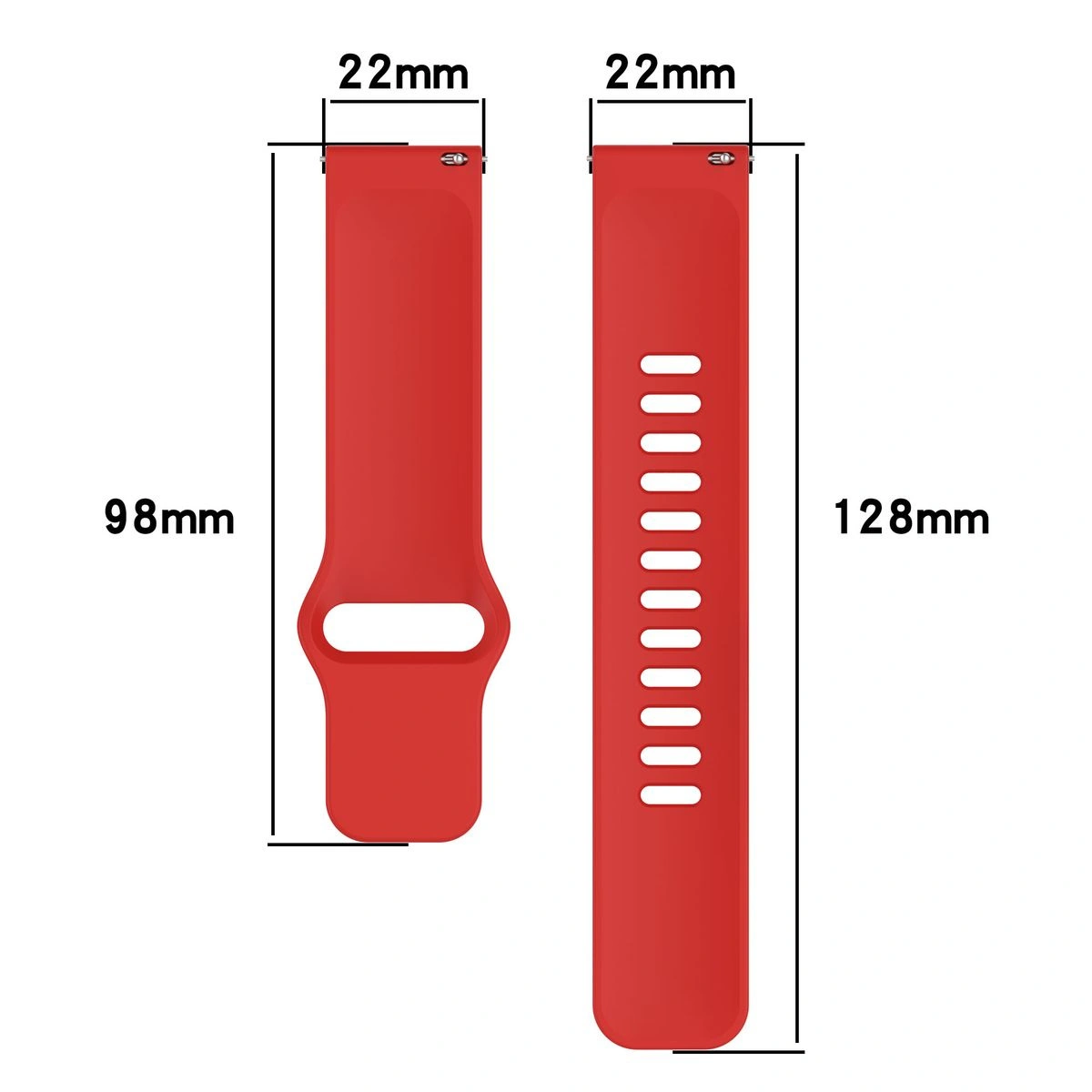 Kryt Bizon Strap Watch Silicone Xiaomi Redmi Watch 5 Lite / 5 Active red