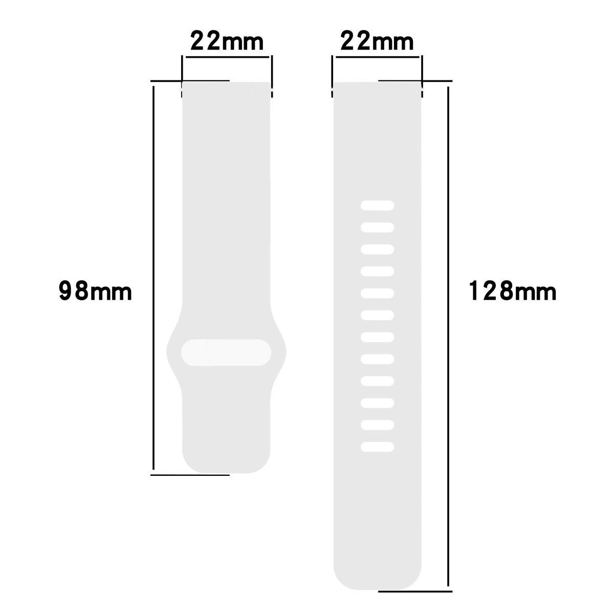 Kryt Bizon Strap Watch Silicone Xiaomi Redmi Watch 5 Lite / 5 Active white