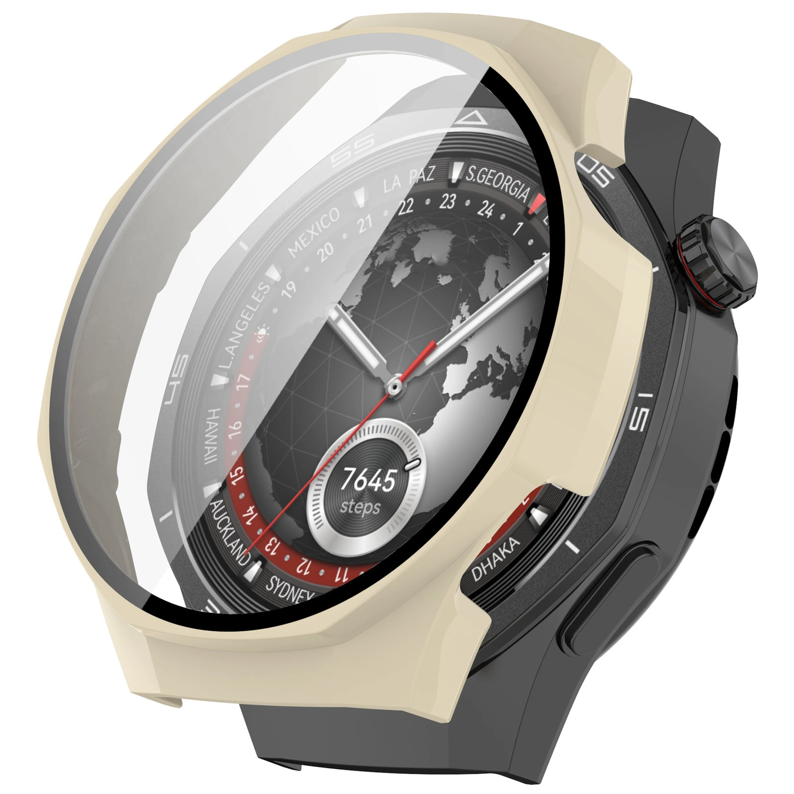 Kryt Bizon Case+Glass Watch Huawei Watch GT 5 Pro 46 mm beige