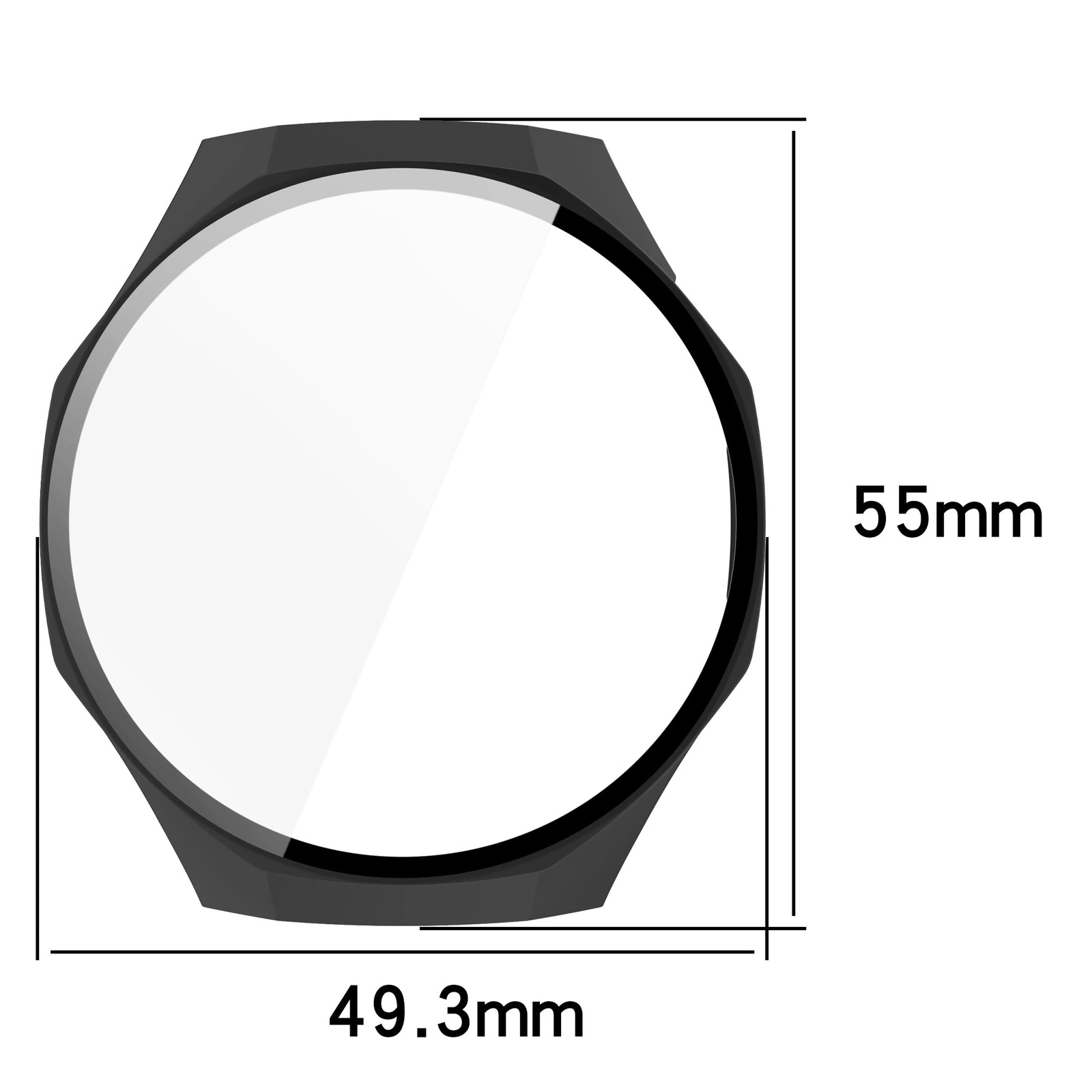 Kryt Bizon Case+Glass Watch Huawei Watch GT 5 Pro 46 mm black matte