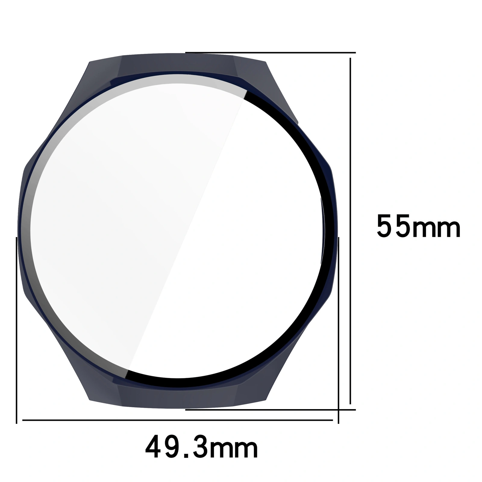 Kryt Bizon Case+Glass Watch Huawei Watch GT 5 Pro 46 mm blue