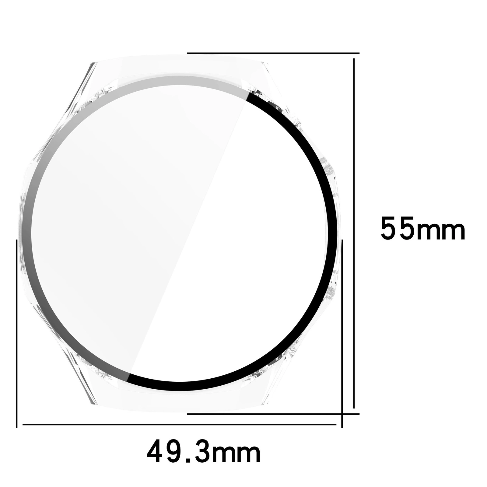 Kryt Bizon Case+Glass Watch Huawei Watch GT 5 Pro 46 mm clear