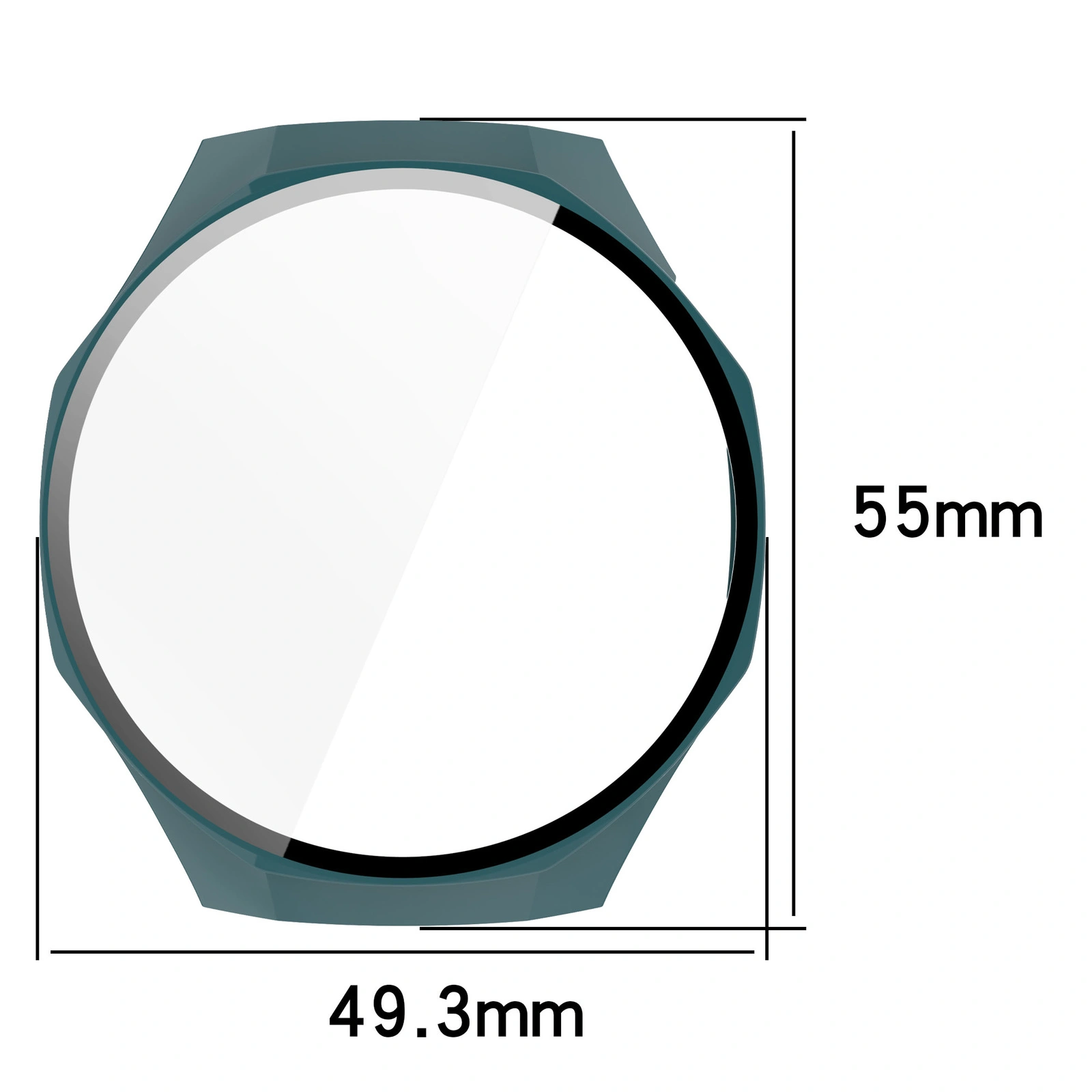 Kryt Bizon Case+Glass Watch Huawei Watch GT 5 Pro 46 mm green