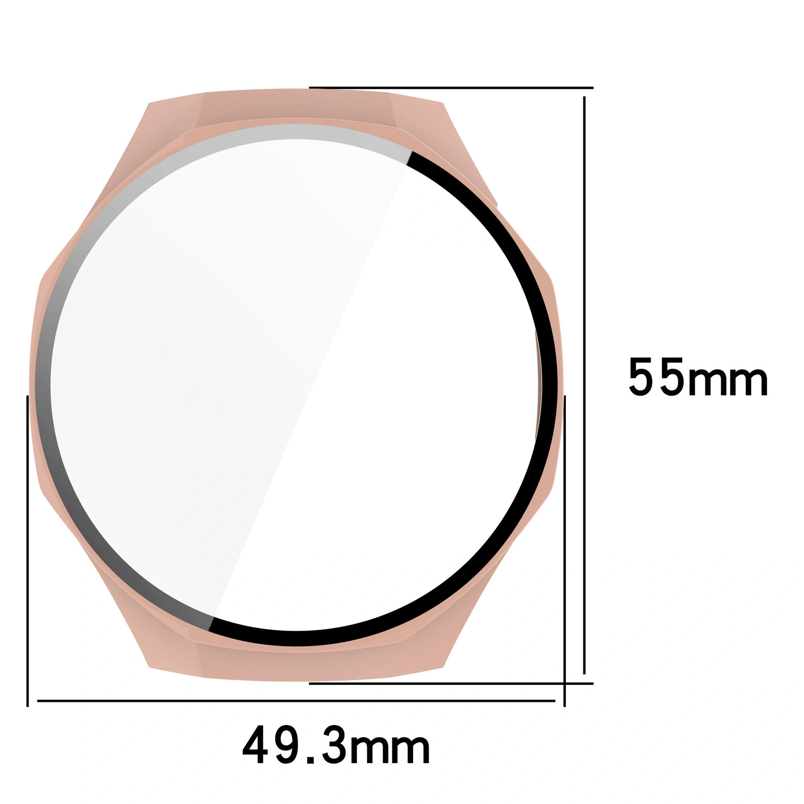 Kryt Bizon Case+Glass Watch Huawei Watch GT 5 Pro 46 mm pink