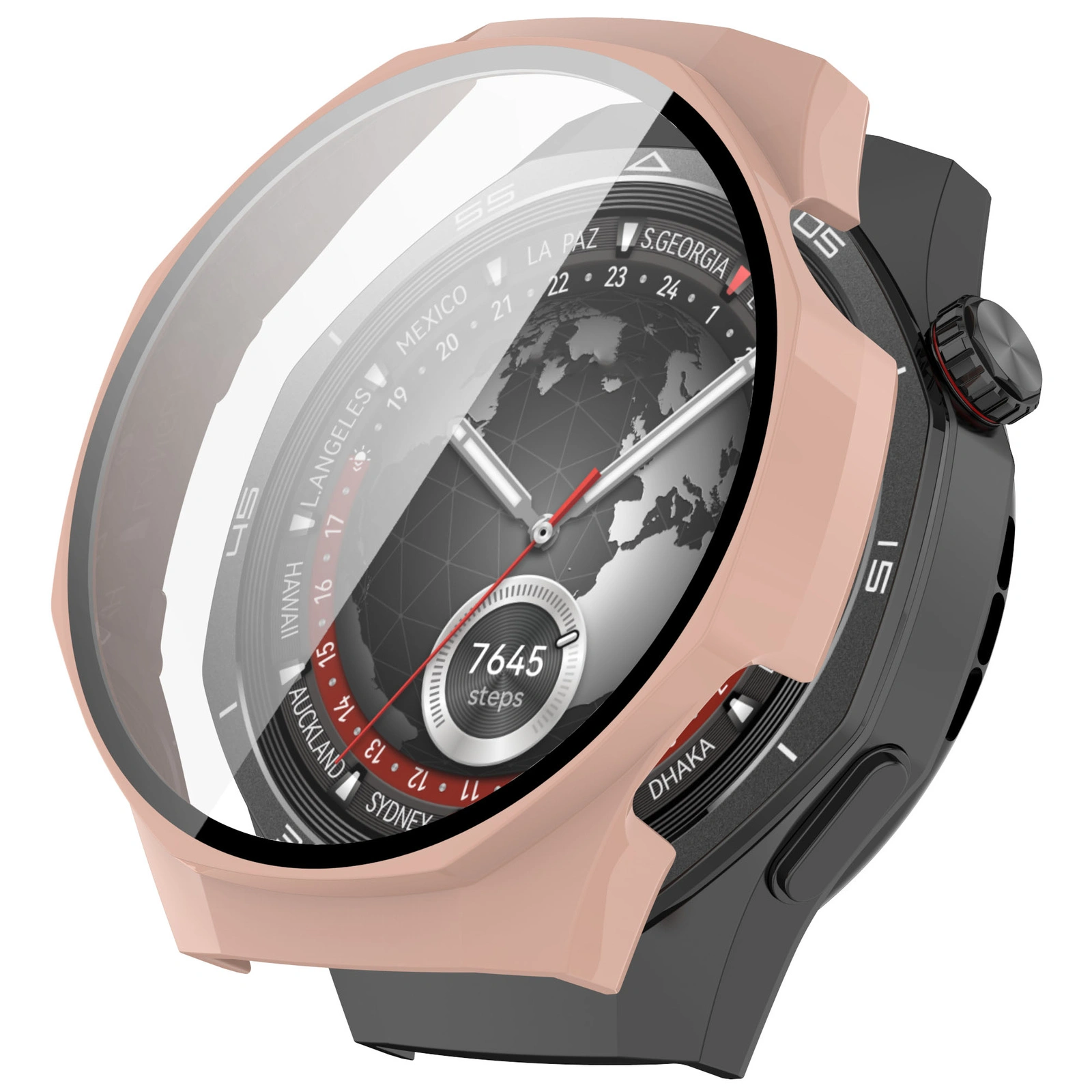 Kryt Bizon Case+Glass Watch Huawei Watch GT 5 Pro 46 mm pink