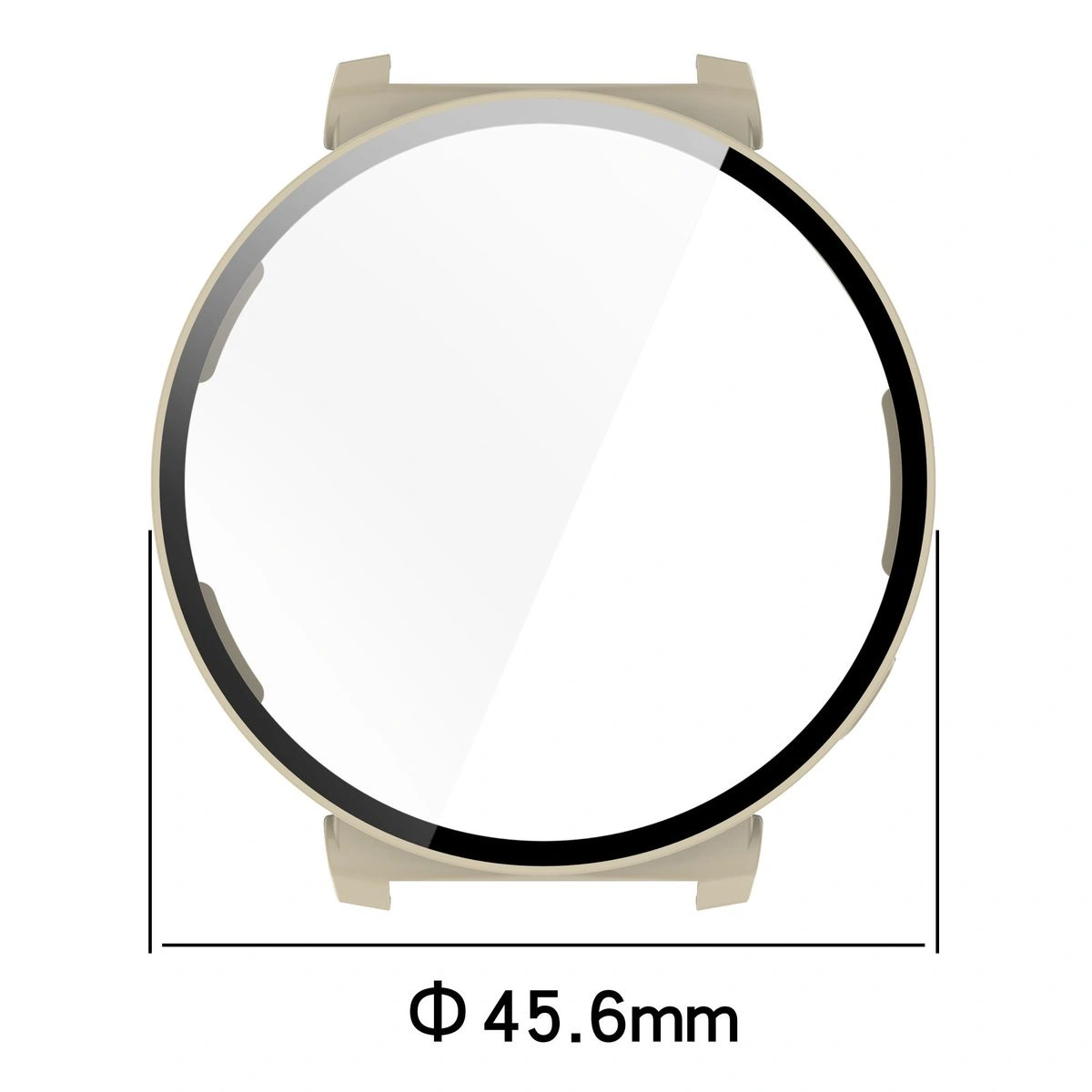 Kryt Bizon Case+Glass Watch Huawei Watch GT 5 Pro 42 mm beige