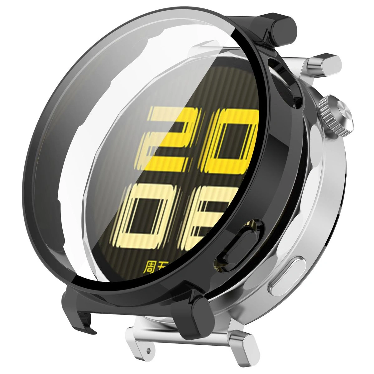 Kryt Bizon Case+Glass Watch Huawei Watch GT 5 Pro 42 mm black
