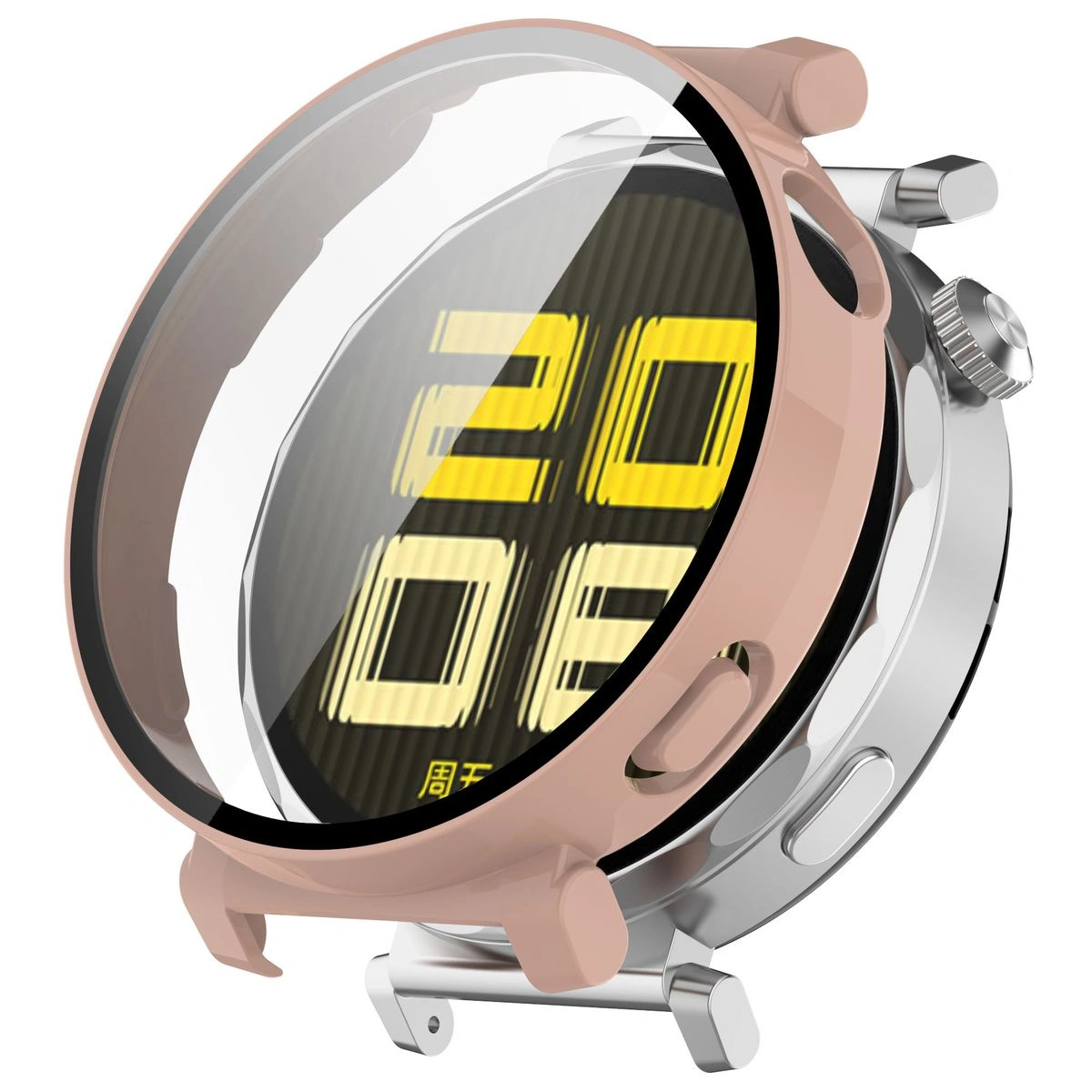 Kryt Bizon Case+Glass Watch Huawei Watch GT 5 Pro 42 mm pink