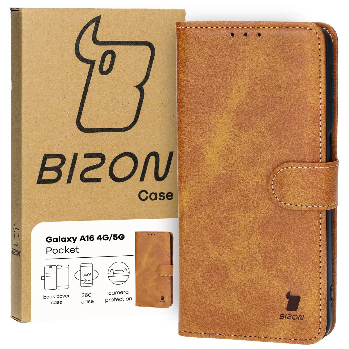 Kryt Bizon Case Pocket Samsung Galaxy A16 4G/5G brown
