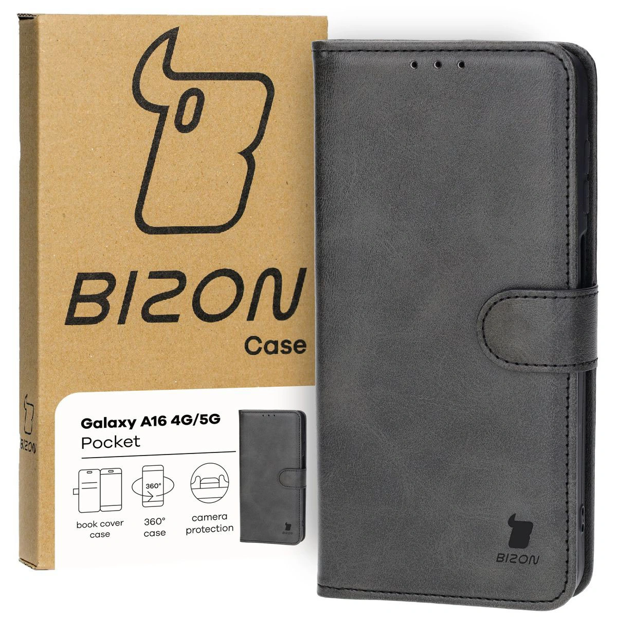 Kryt Bizon Case Pocket Samsung Galaxy A16 4G/5G black