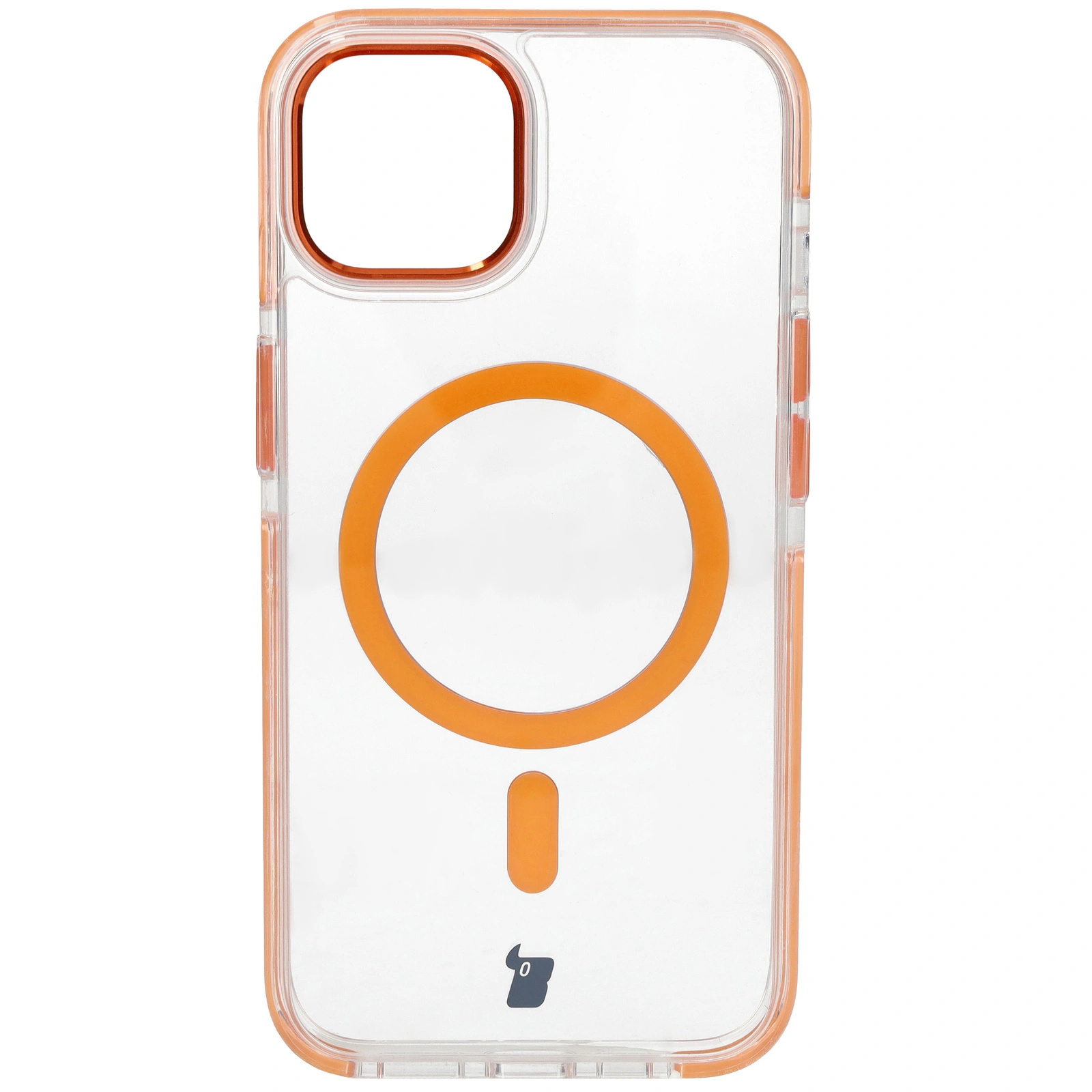 Kryt Bizon Case Marco Apple iPhone 14 / Apple iPhone 13 clear with orange frame