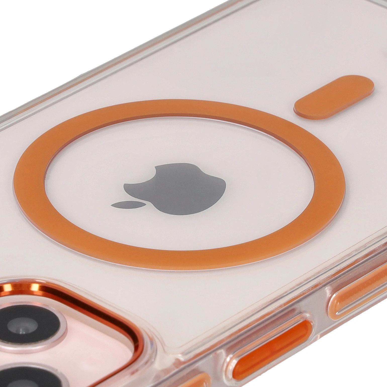 Kryt Bizon Case Marco Apple iPhone 14 / Apple iPhone 13 clear with orange frame