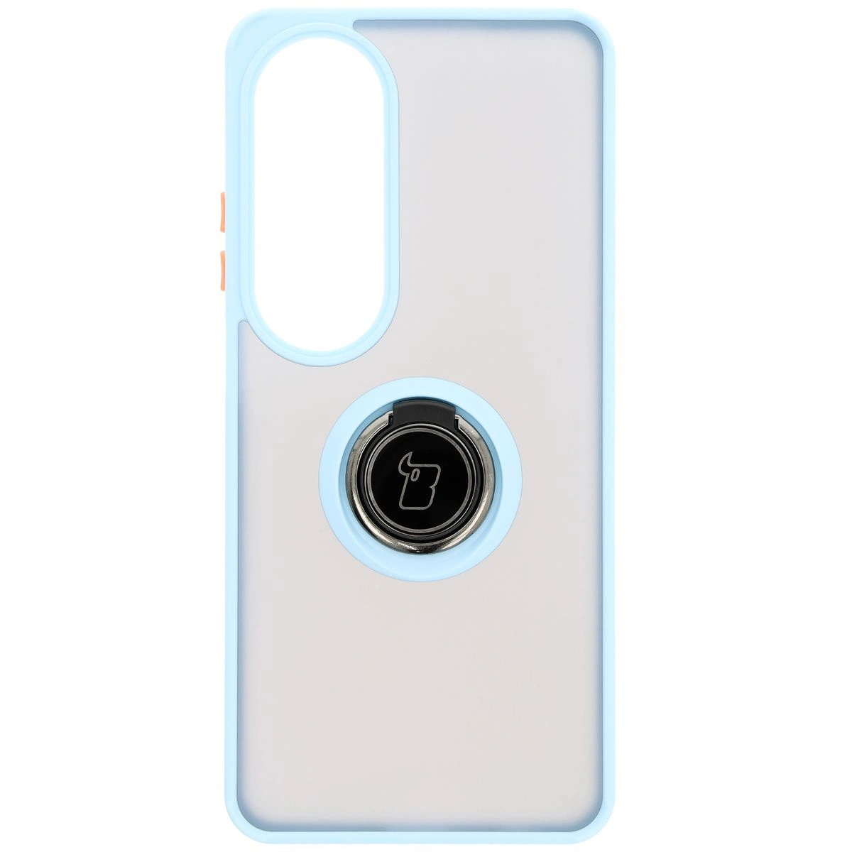 Kryt Bizon Case Hybrid Ring Oppo A60 4G smoky with a light blue frame