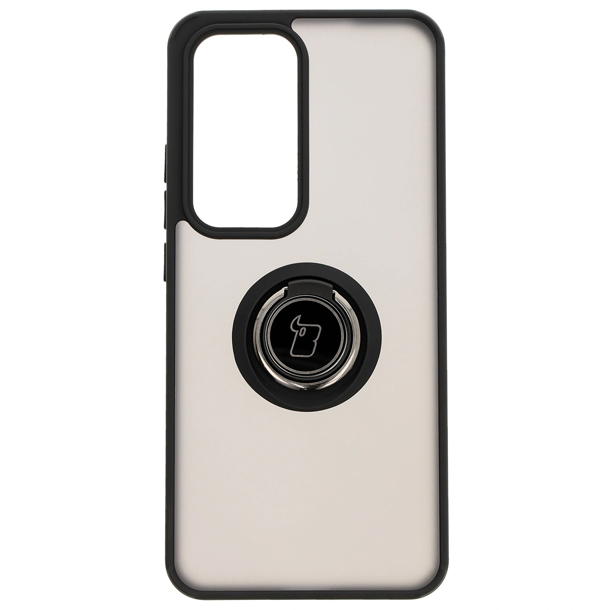 Kryt Bizon Case Hybrid Ring Oppo Reno 12 Pro smoky with a black frame