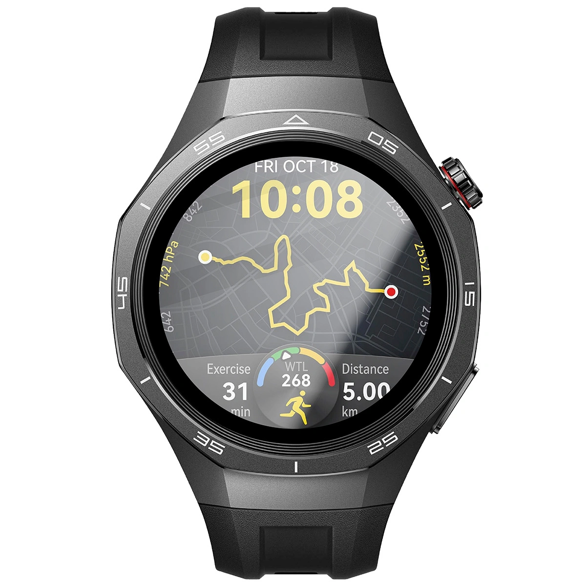 Ochranné sklo Bizon Glass Watch Edge Hybrid Huawei Watch GT 5 Pro 46 mm black