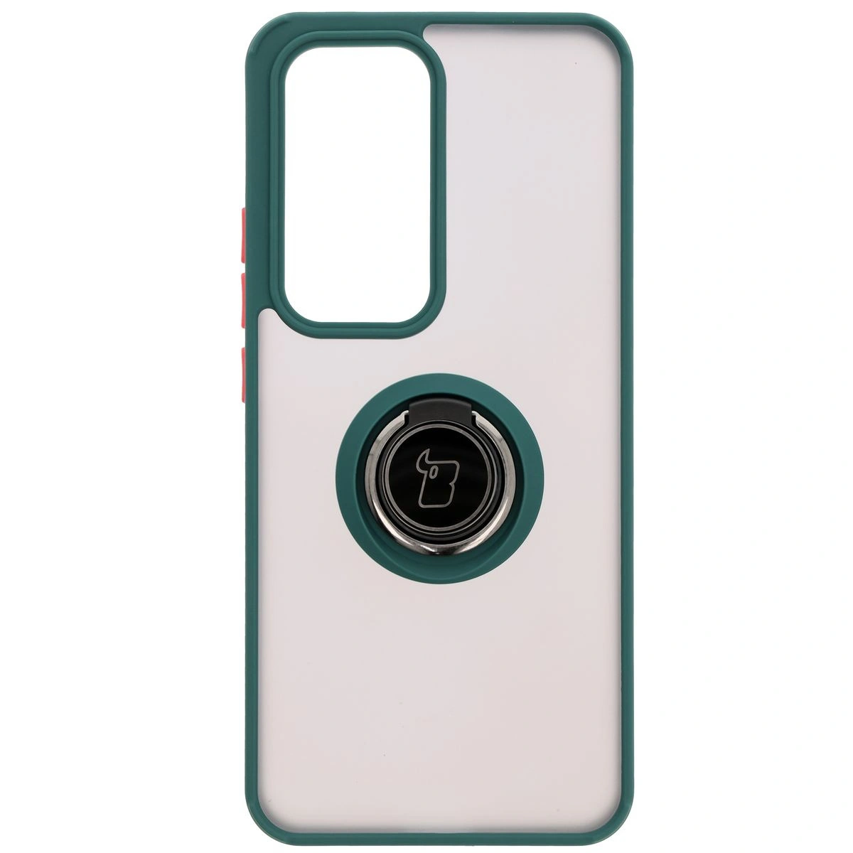 Kryt Bizon Case Hybrid Ring Oppo Reno 12 smoky with a dark green frame