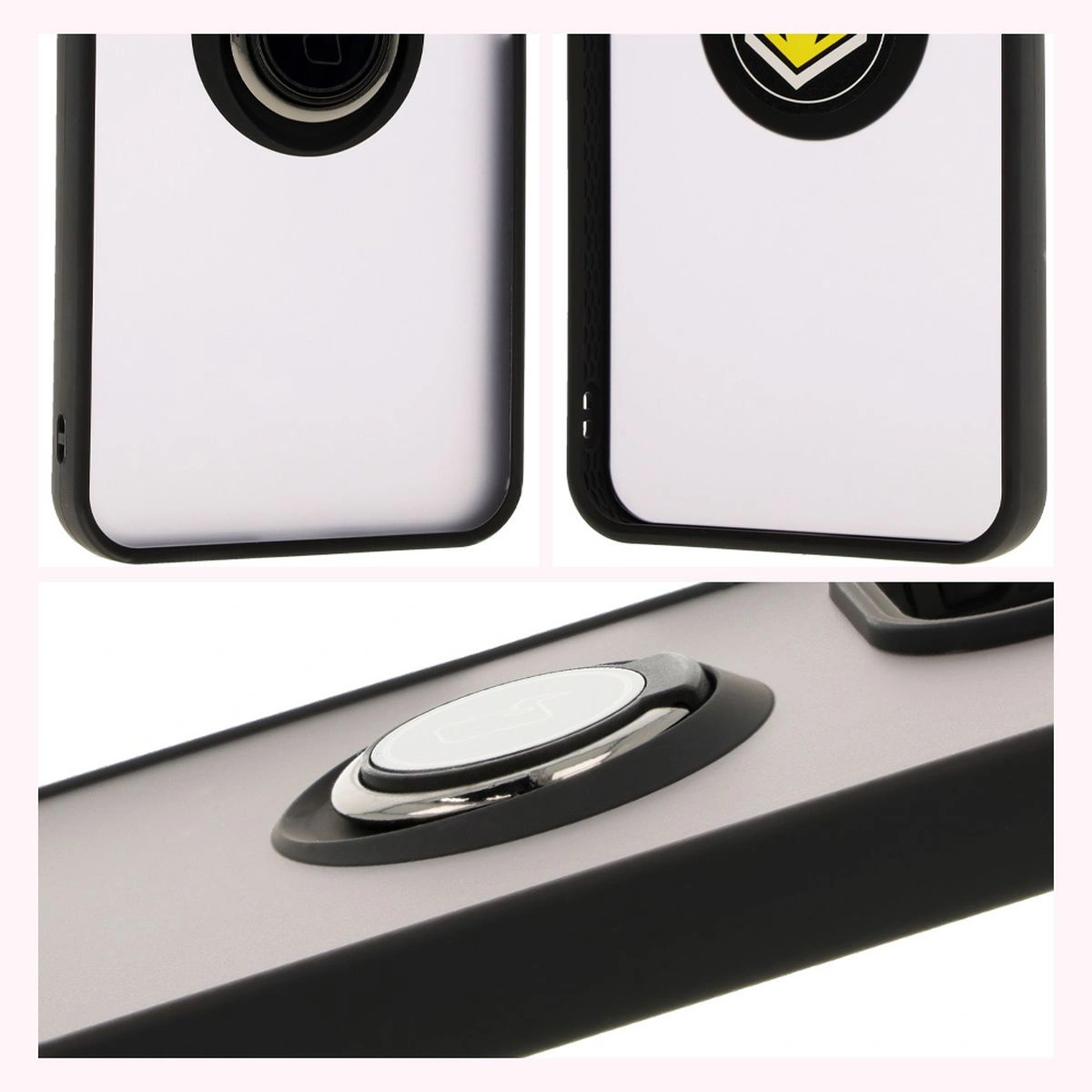 Kryt Bizon Case Hybrid Ring Xiaomi Redmi 13 4G smoky with a black frame