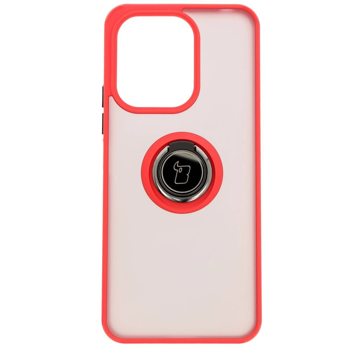 Kryt Bizon Case Hybrid Ring Xiaomi Redmi 13 4G smoky with a red frame