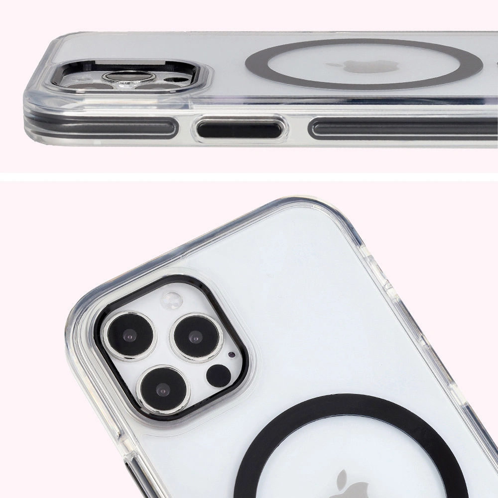 Kryt Bizon Case Marco Apple iPhone 12 Pro / 12 clear with black frame