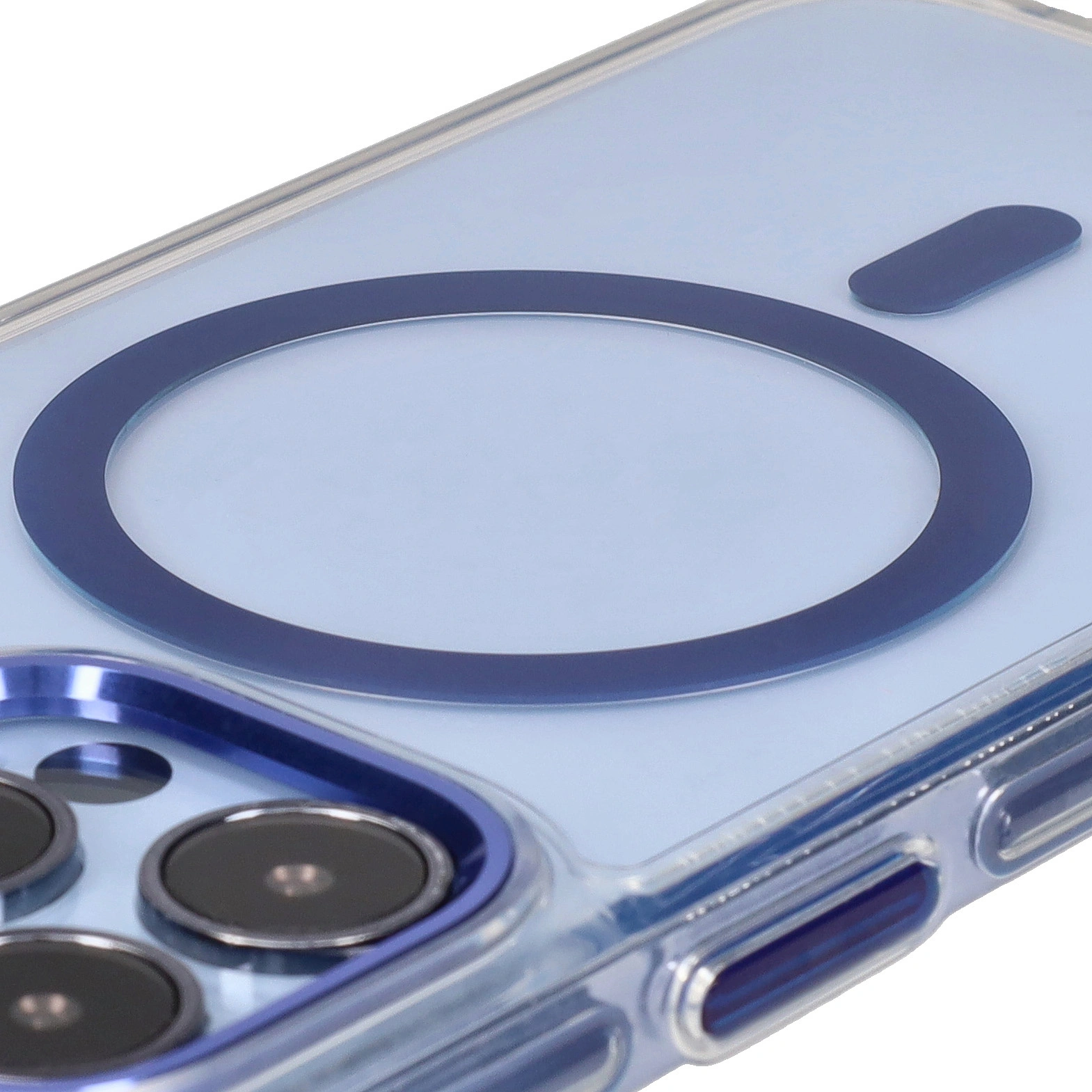 Kryt Bizon Case Marco Apple iPhone 13 Pro clear with blue frame