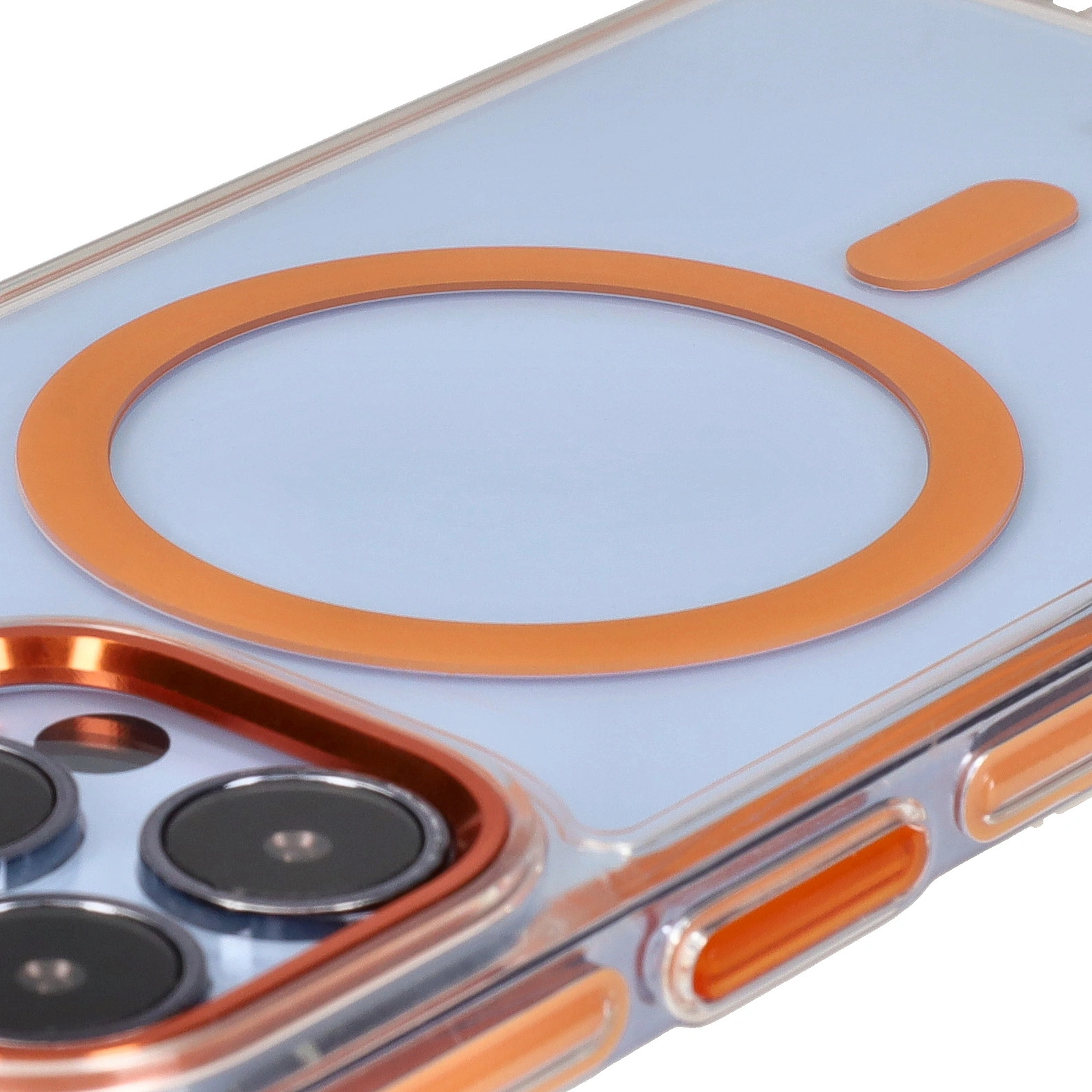 Kryt Bizon Case Marco Apple iPhone 13 Pro clear with orange frame