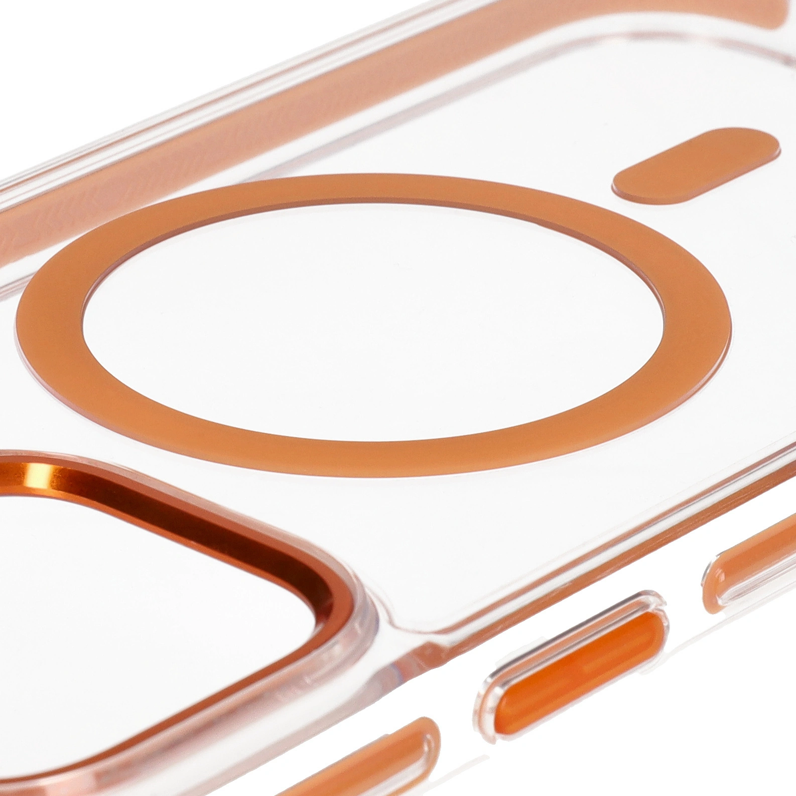 Kryt Bizon Case Marco Apple iPhone 14 Pro Max clear with orange frame