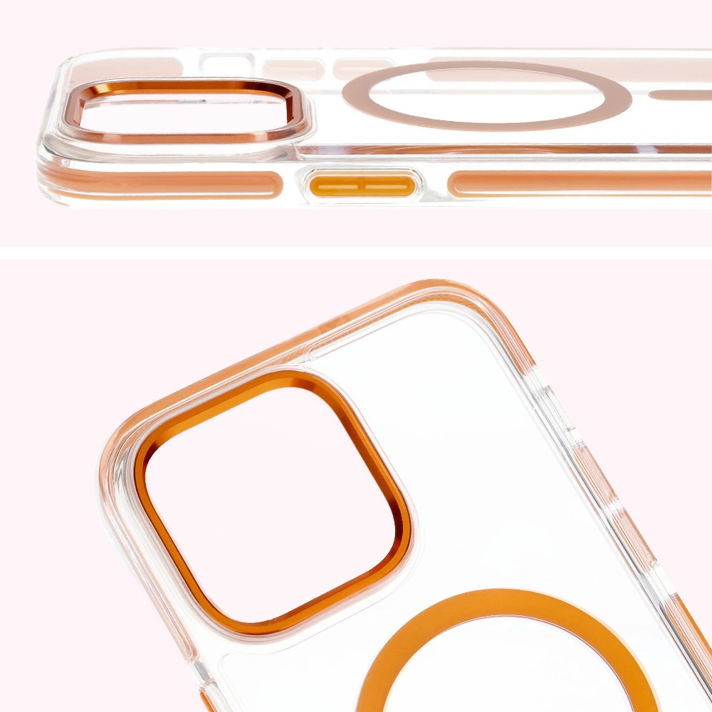 Kryt Bizon Case Marco Apple iPhone 14 Pro Max clear with orange frame
