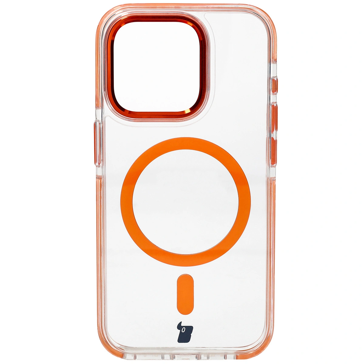 Kryt Bizon Case Marco Apple iPhone 15 Pro clear with orange frame