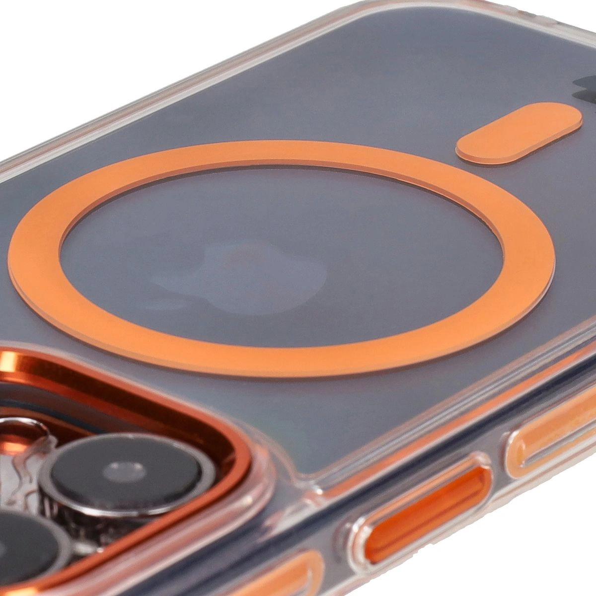Kryt Bizon Case Marco Apple iPhone 15 Pro clear with orange frame