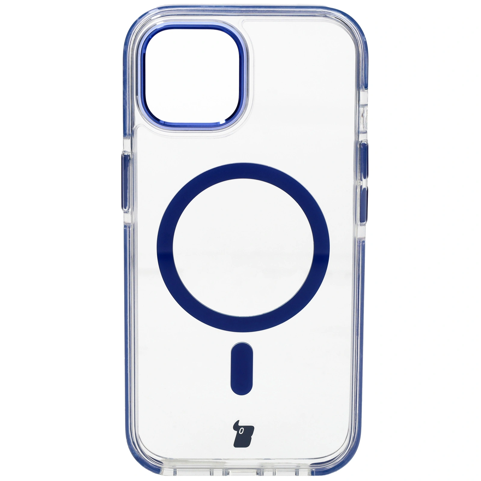 Kryt Bizon Case Marco Apple iPhone 15 clear with blue frame