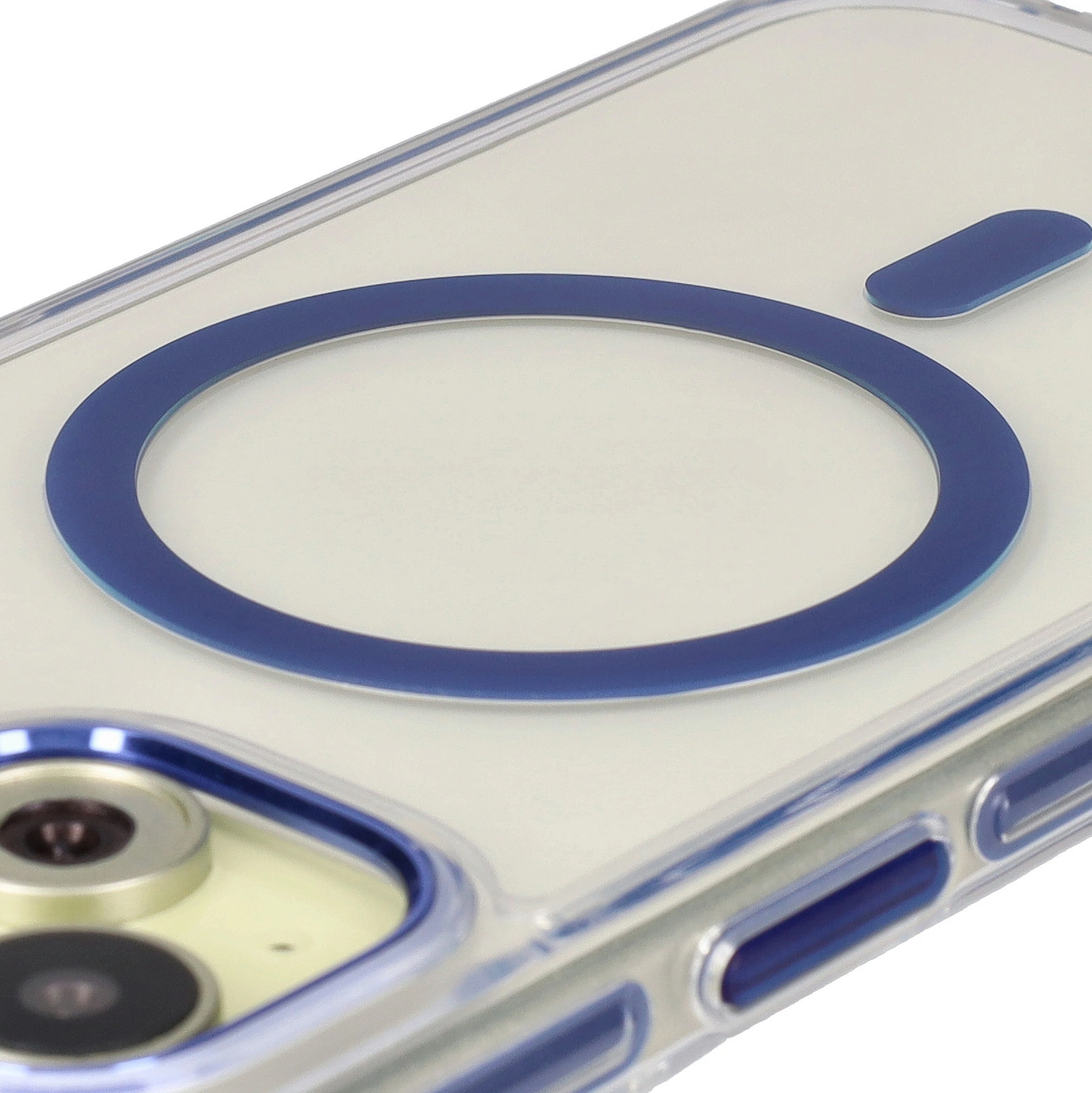 Kryt Bizon Case Marco Apple iPhone 15 clear with blue frame