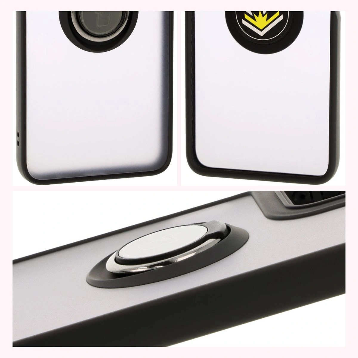 Kryt Bizon Case Hybrid Ring Motorola Moto G35 5G smoky with a black frame