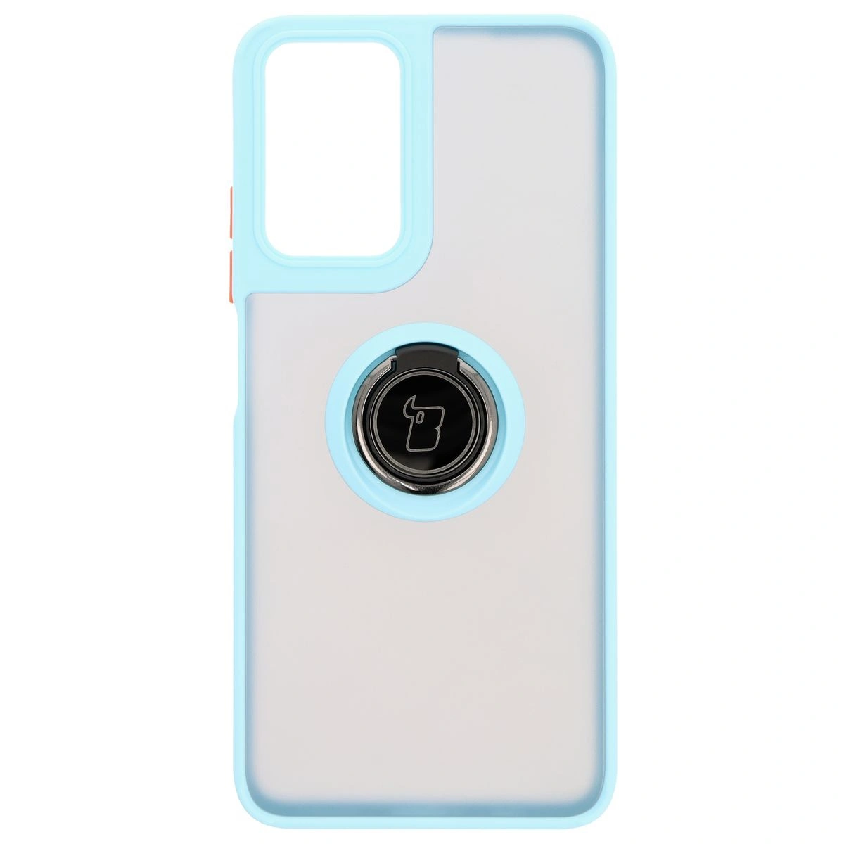 Kryt Bizon Case Hybrid Ring Motorola Moto G35 5G smoky with a light blue frame