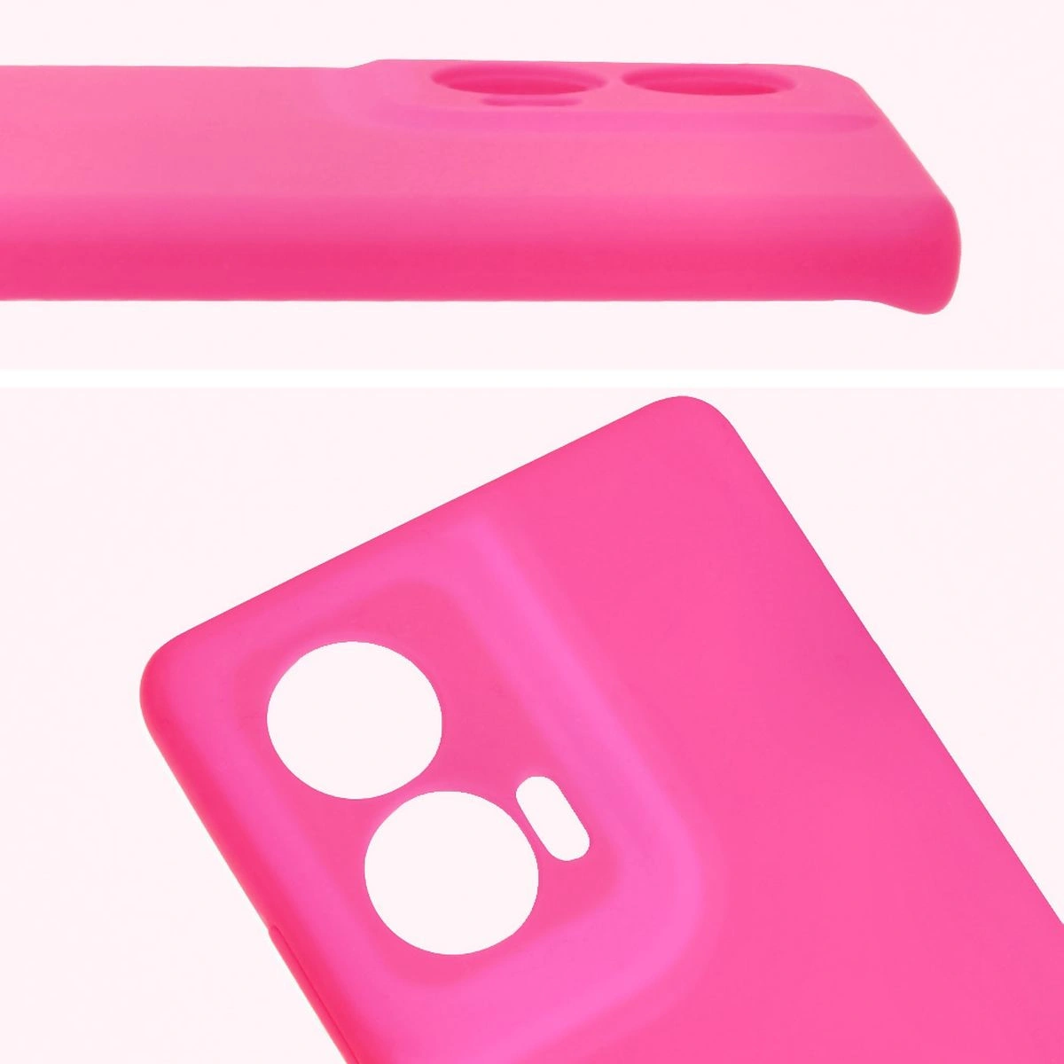Kryt Bizon Soft Case Motorola Edge 50 Fusion neon pink