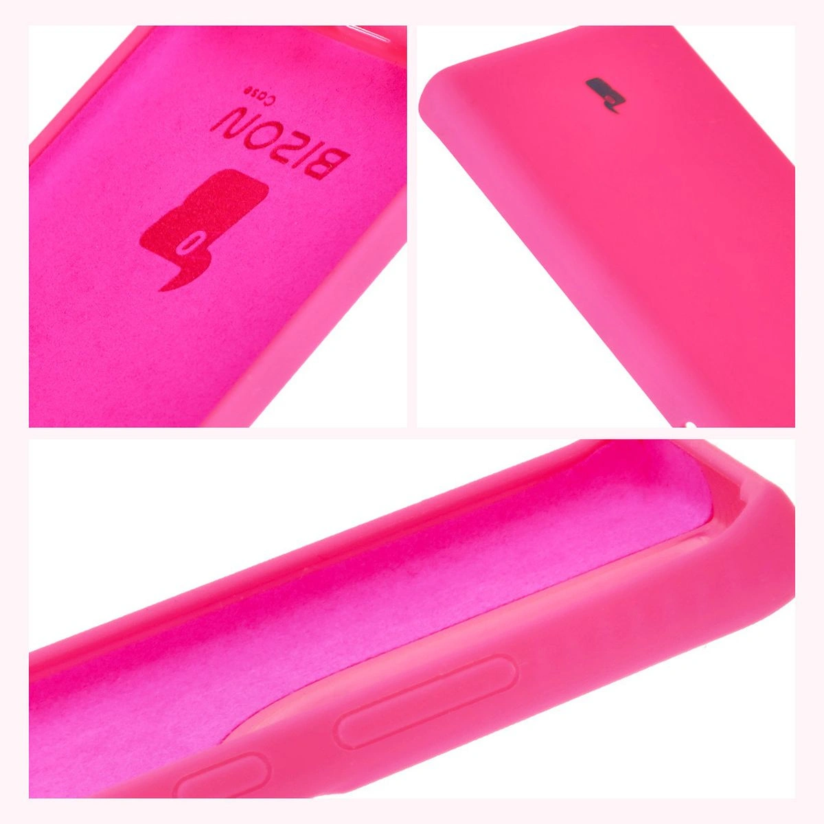 Kryt Bizon Soft Case Motorola Edge 50 Fusion neon pink