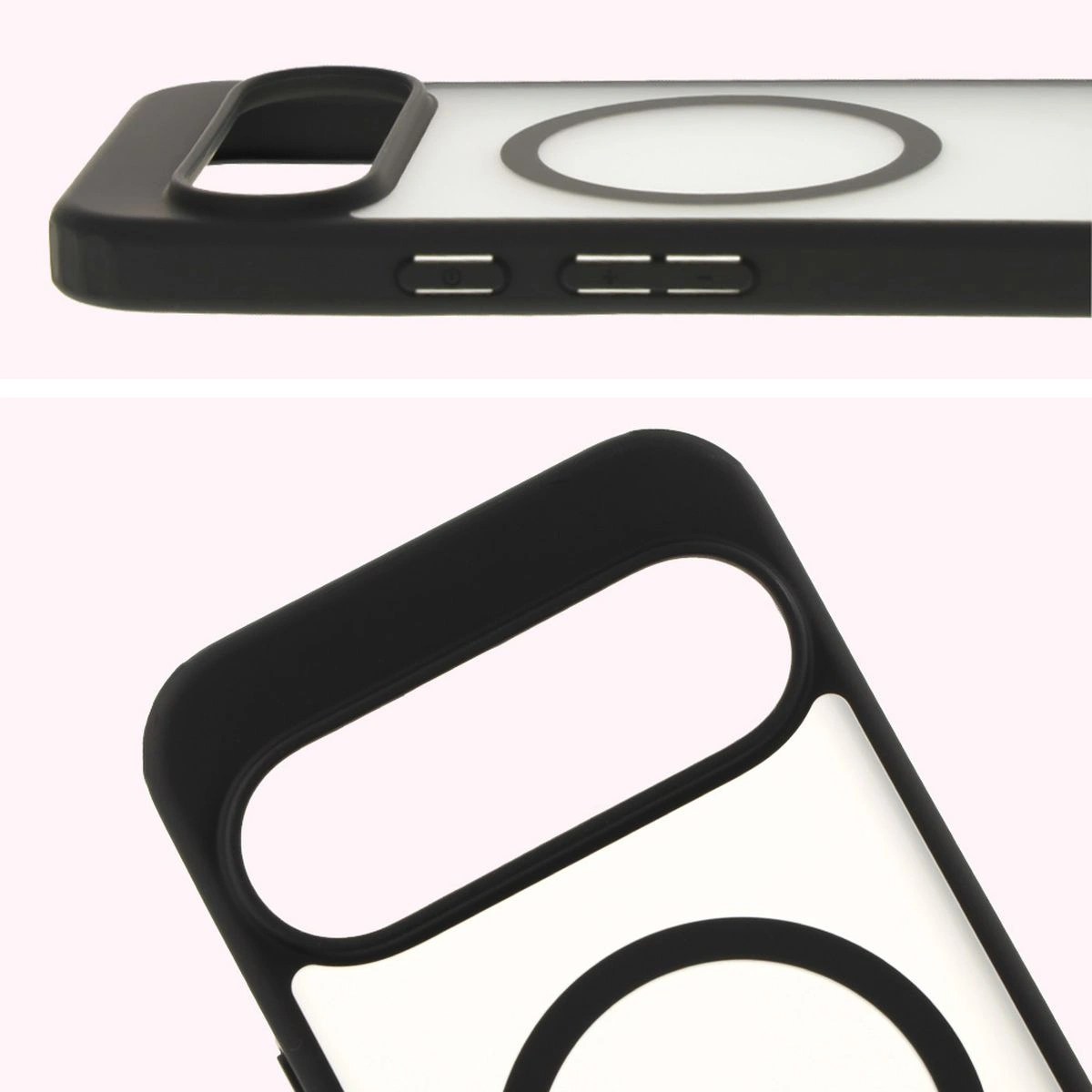 Kryt Bizon Case MatteO Google Pixel 9/9 Pro transparent with black frame