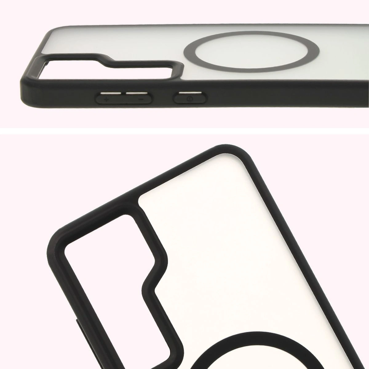Kryt Bizon Case MatteO Samsung Galaxy S24 Plus transparent with black frame