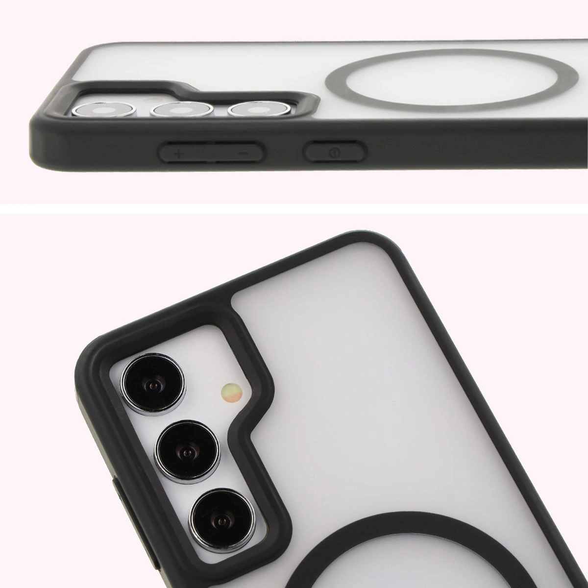 Kryt Bizon Case MatteO Samsung Galaxy S24 transparent with black frame