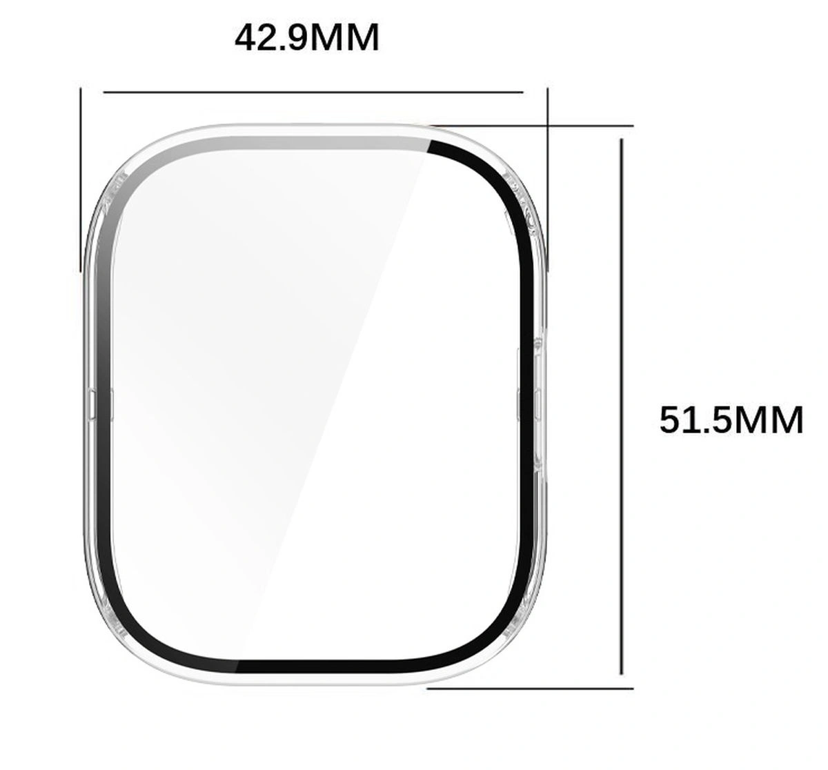 Kryt Bizon Case+Glass Watch Xiaomi Redmi Watch 5 Active clear