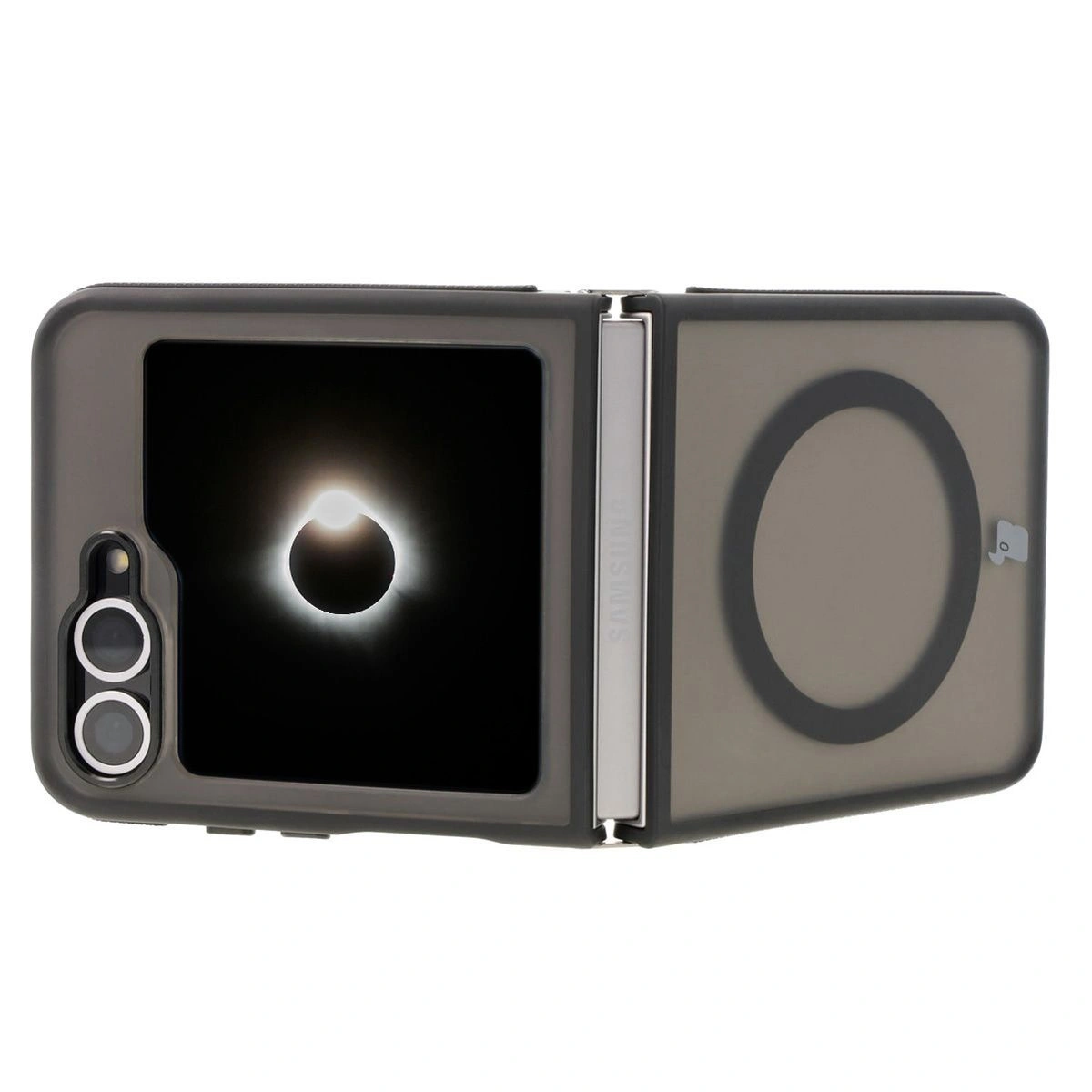 Kryt Bizon Case Eclipse Samsung Galaxy Z Flip 6 / 7 FE smoky with a black frame