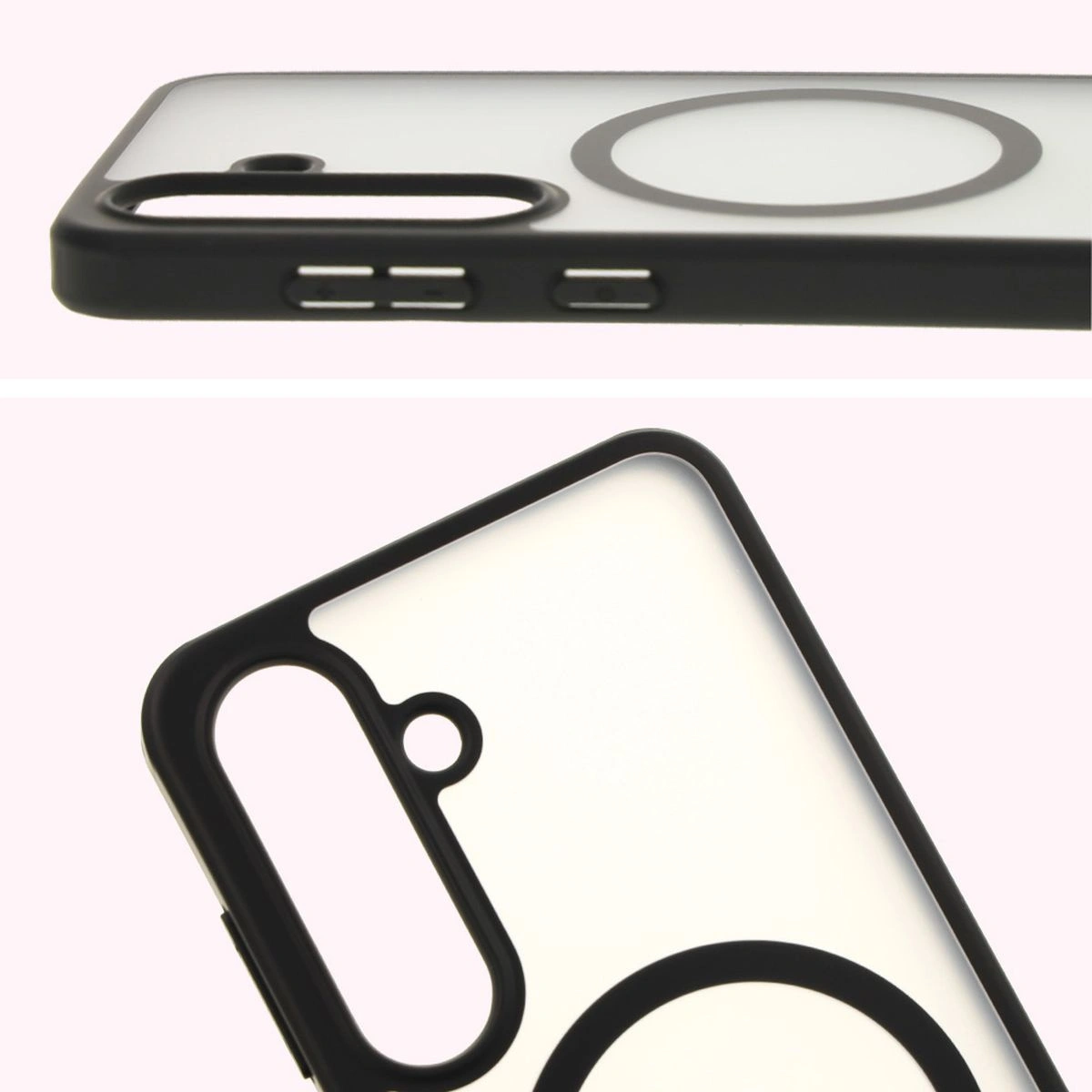 Kryt Bizon Case MatteO Samsung Galaxy S25 transparent with black frame