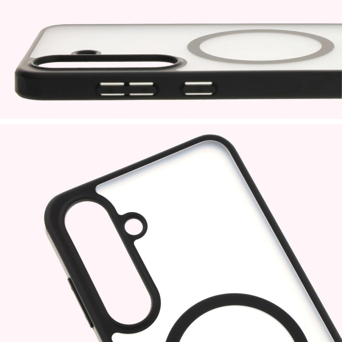 Kryt Bizon Case MatteO Samsung Galaxy S25 Plus transparent with black frame