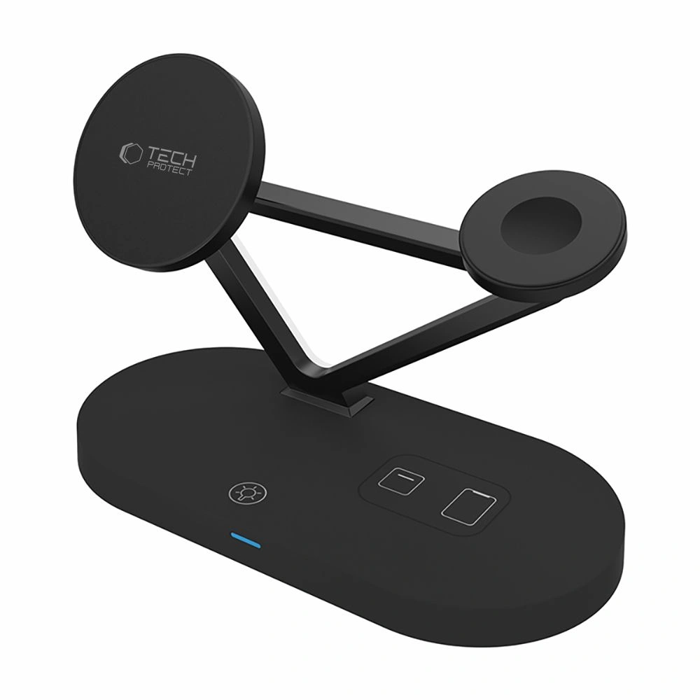 Bezdrátová nabíječka Tech-Protect QI15W-A41 3in1 Magnetic MagSafe Wireless Charger Black