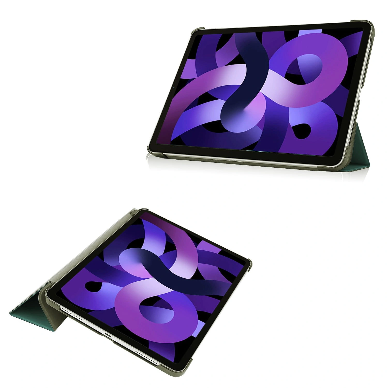 Kryt Bizon Case Tab Croc Apple iPad Air 6 10.9" 2024 / iPad Air 5 10.9 2022 / Air 4 10.9 2020 dark green